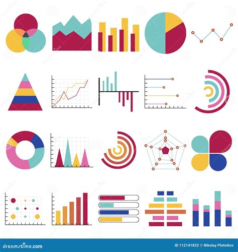 Business Data Graphs Vector Financial And Marketing C