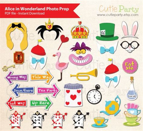 Alice In Wonderland Photo Booth Prop Children Party Photo Etsy