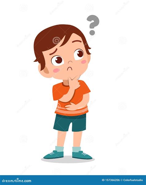Kid With Question Vector Illustration 58484148