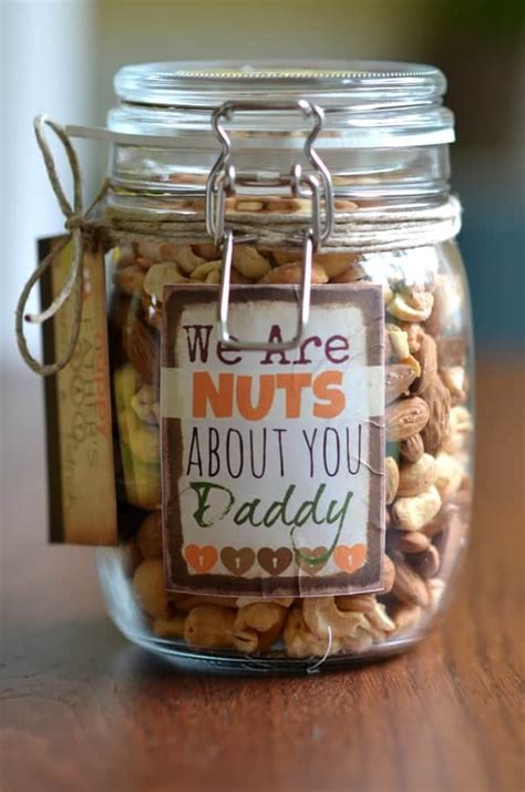 Father S Day Gift Nuts Jar With Printable Labels