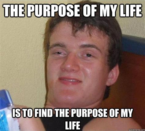 The Purpose Of My Life Is To Find The Purpose Of My Life The High Guy
