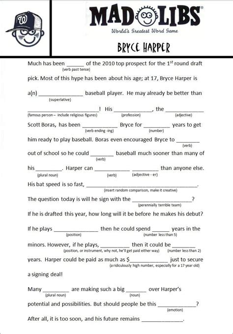 Guests can have fun messing up the bride's vows. Free Printable Mad Libs For Middle School Students | Free ...