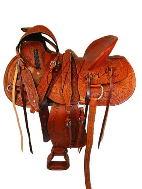 Deep Seat Western Leather Saddle Roping Ranch Horse Saddle Etsy