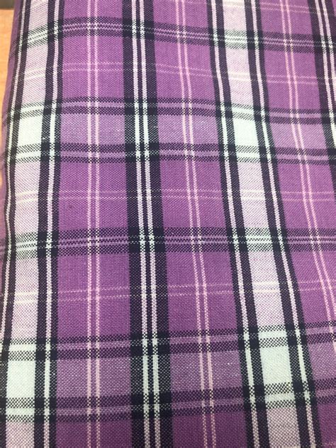 Purple Tonal Plaid Fabric 100 Cotton 2 Yards Etsy