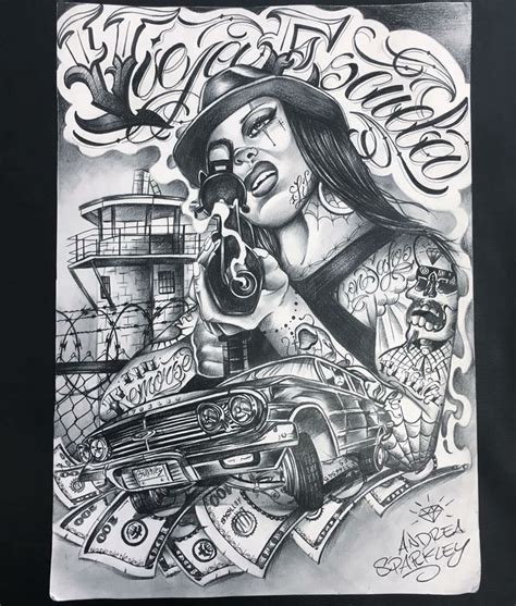 Lettrage Chicano Chicano Drawings Tattoo Design Drawings Lowrider
