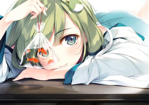 1052385 Illustration Long Hair Anime Anime Girls Green Eyes