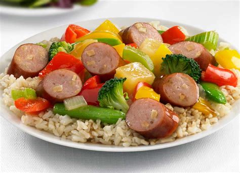 Build your own leftover chicken salad 2. Johnsonville Apple Chicken Sausage Sweet and Sour Stir Fry ...