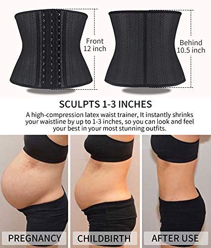 yianna waist trainer for women underbust 25 steel boned latex sport girdle corsets cincher