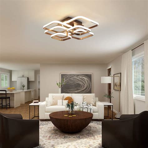 Buy Ikk Modern Led Ceiling Light Fixture 6 Heads Geometric Ceiling