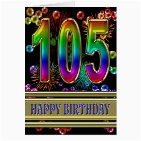 105th Birthday Card Birthdaybuzz