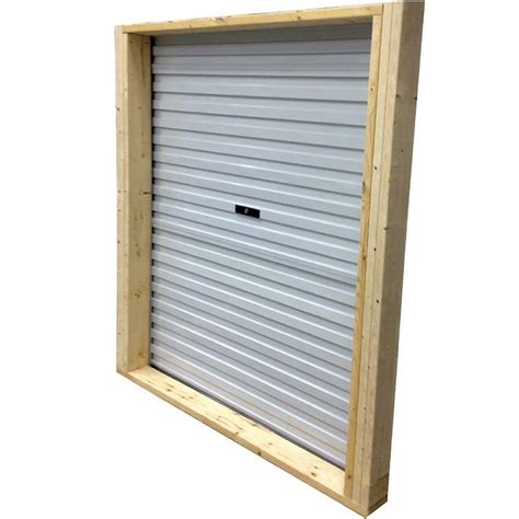 Roll Up Garage Door For Shed 5 Ft X 6 Ft White Panel Covering Is