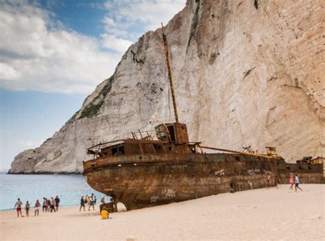 Shipwreck Beach And The Blue Caves Of Zakynthos Greece The World