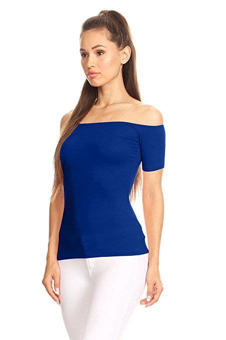 simlu royal blue off the shoulder top short sleeve fitted top for women small tops classy