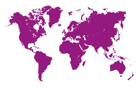 World Map Purple 01 Mudano