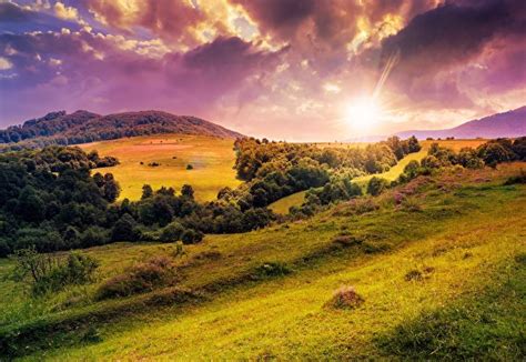 Picture Nature Sky Fields Scenery Sunrise And Sunset Clouds 600x413