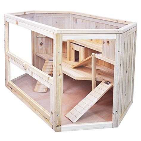 Niteangel Large Wooden Hamster Cage 455 X 235 X 23 Inches Animals