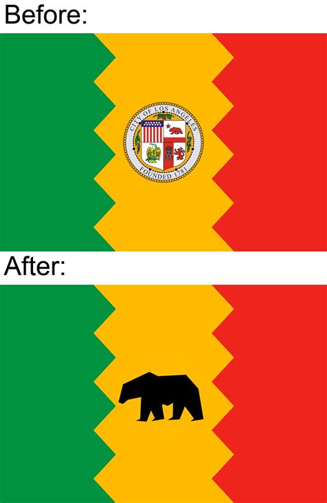 I Redesigned The Los Angeles City Flag It Looks Quite Simple The Bear