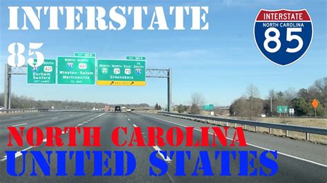 I 85 North Charlotte To Greensboro North Carolina Highway Drive