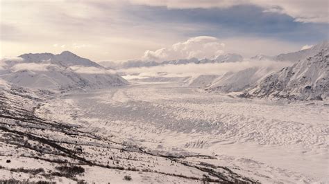 Download Wallpaper 1366x768 Glacier Snow Winter Relief Tablet