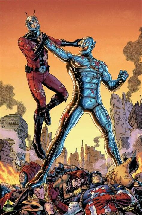 Ultron Choking Ant Man Marvel Comic Universe Marvel Comic Character