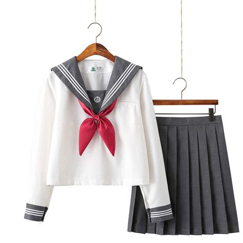 Buy Japanese Jk Uniform School Girls Outfit Anime Cosplay Costume With Long Sleeves And Skirt