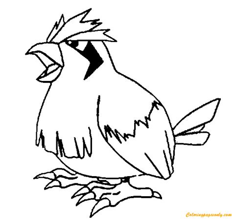 Pidgey Coloring Page Free Printable Coloring Pages