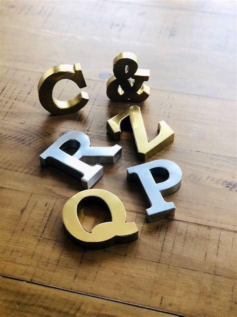 On Sale Your Choice Metal Letter Pick Colorsmall Metal Etsy Metal