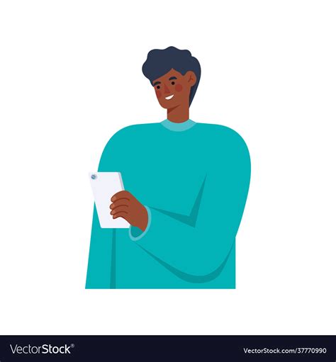 Smiling Adult Afro Royalty Free Vector Image Vectorstock