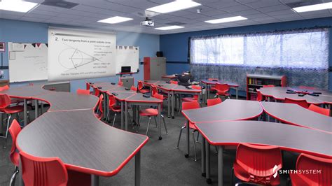 Classroom With Uxl Crescent Desks Flavors Seating Interchange Wing
