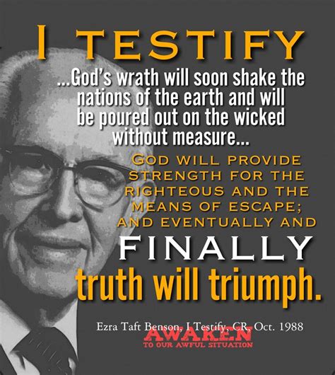 Ezra Taft Benson Church Quotes Lds Quotes Lds Prophets
