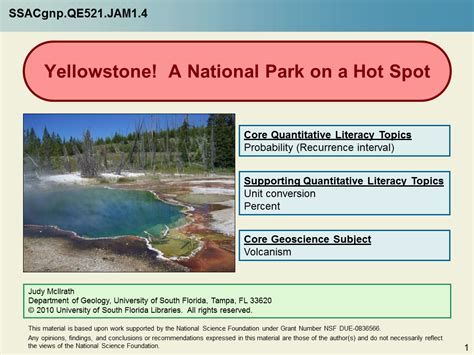 Yellowstone A National Park On A Hot Spot