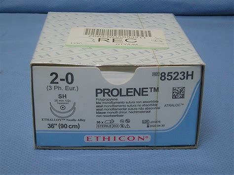 Ethicon 8523h Prolene Suture Size 2 0 36 Sh Taper Double Armed