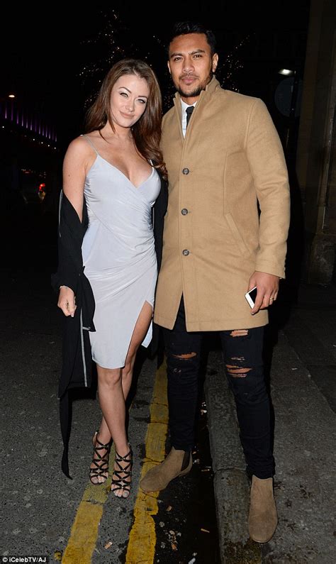 jess impiazzi braless during night out with rugby player fiancé denny solomona daily mail online