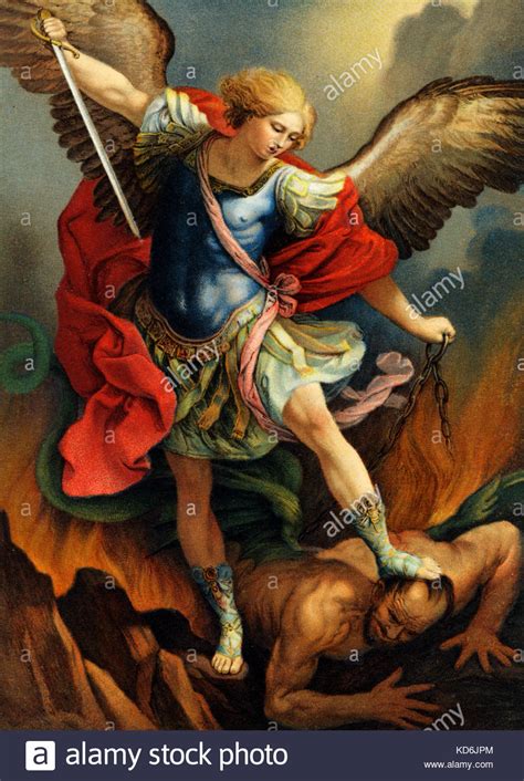 Archangel Michael Defeating Satan Painting At