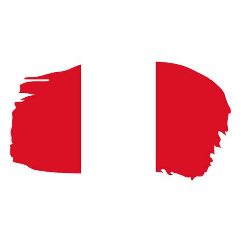 Diseño De Bandera De Perú Brushy Descargar Pngsvg Transparente