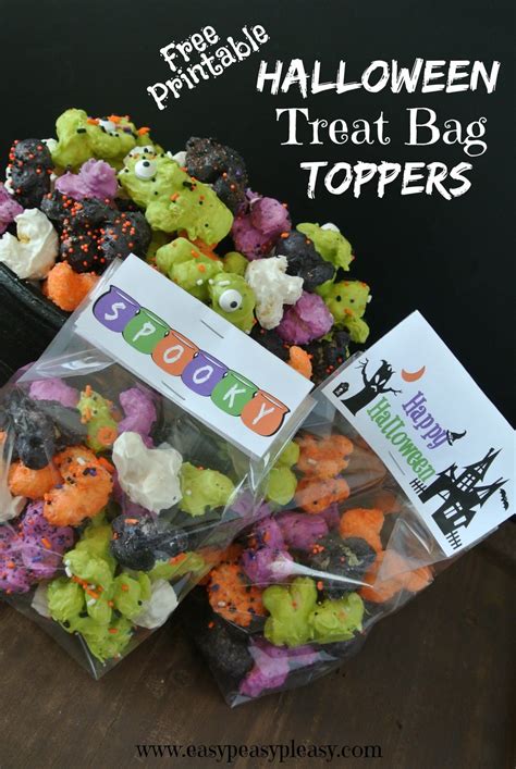 Free Printable Halloween Treat Bag Toppers Archives Easy