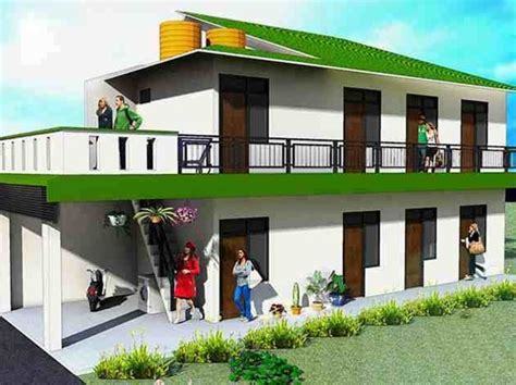 Yang pertama adalah desain rumah minimalis 2 lantai 6×12 yang menonjolkan elemen kayu sebagai material eksterior dan interiornya, yaitu pagar kayu yang menghiasi bagian depan teras rumah sebagai pagar juga ruang. Gambar Desain Rumah Kost Minimalis Modern - Gambar Desain ...