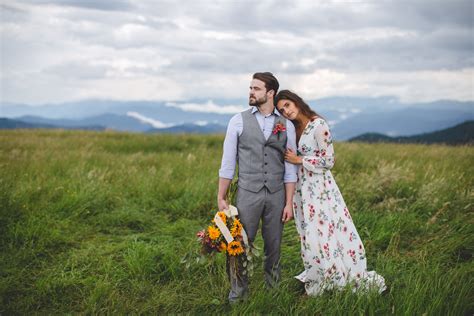 Maybe you would like to learn more about one of these? Elopement shoot at Max Patch in Asheville, NC #wedding #elopement #bride #groom #microwedding # ...