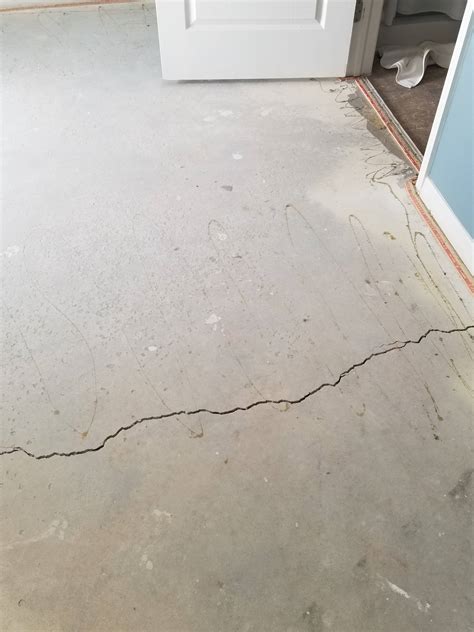 Crack In Concrete Floor Slab Flooring Ideas