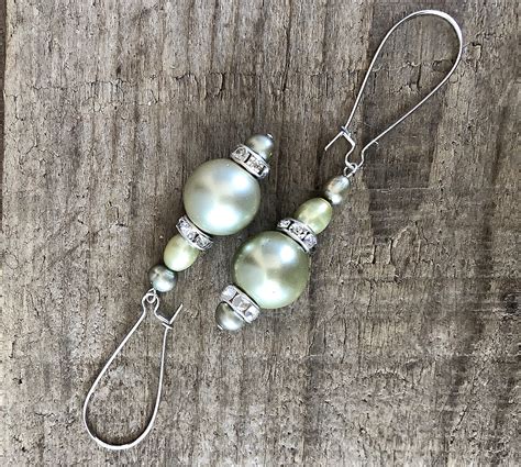 Freshwater Pearl Crystal Earrings Handmade Bohemian Hippie Earrings