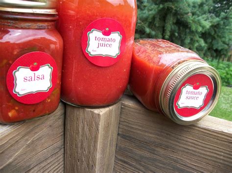 Colorful Adhesive Canning Jar Labels Custom Vintage Honey Tomato Juice Sauce And Salsa Labels