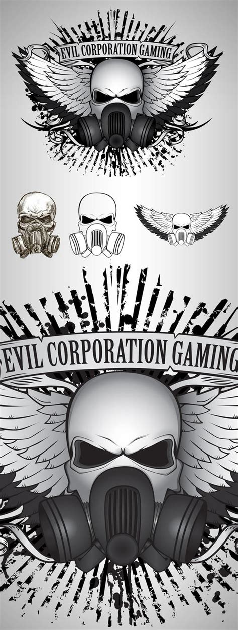 Skull Wings Gas Mask Logo By Droop On Deviantart