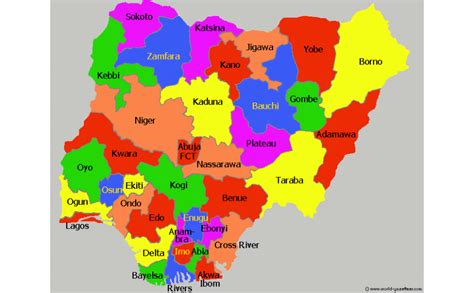 Diagram Of Map Of Nigeria The World Map