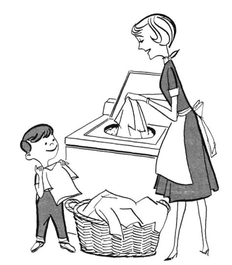 Coloring Pages Kids Doing Chores Coloring Home