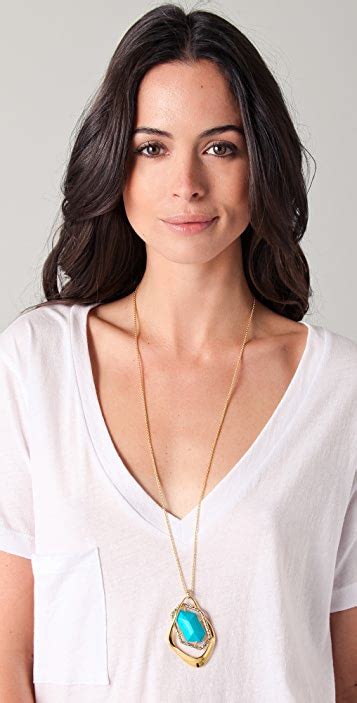 Alexis Bittar Crystal Encrusted Gold Pendant Necklace Shopbop