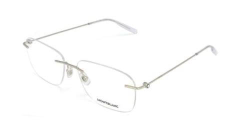 Mont Blanc Mb0075o 003 Silver Rimless Brille Eyeglasses Glasses Frames