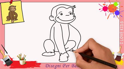 Esercitazioni di disegno passo dopo passo facile. Disegni di scimmie FACILI per bambini | Come disegnare una scimmia 1 - YouTube