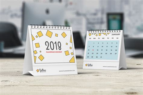 Desk Calendar Mockup Desk Calendar Mockup Free Mockup Mockup