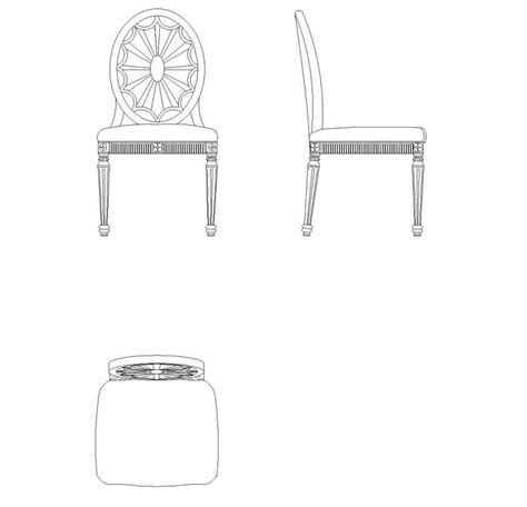Multiple Common And Office Chair Elevation Blocks Drawing Details Dwg