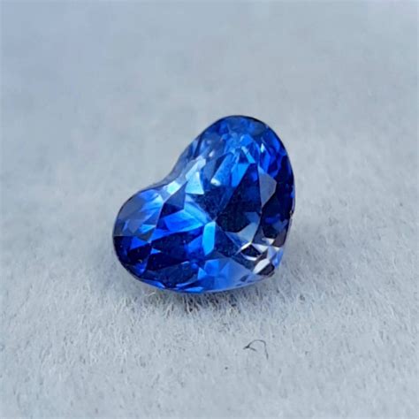 070 Carat Heart Blue Sapphire Loose Sapphire Heart Cut Etsy